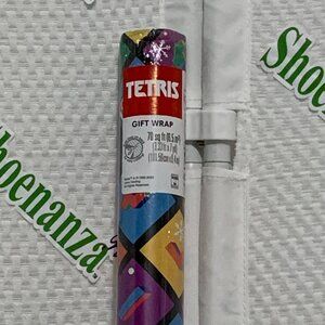 Gift Wrap Wrapping Paper Tetris Pieces Snowflakes Christmas Video Game 70 sq ft